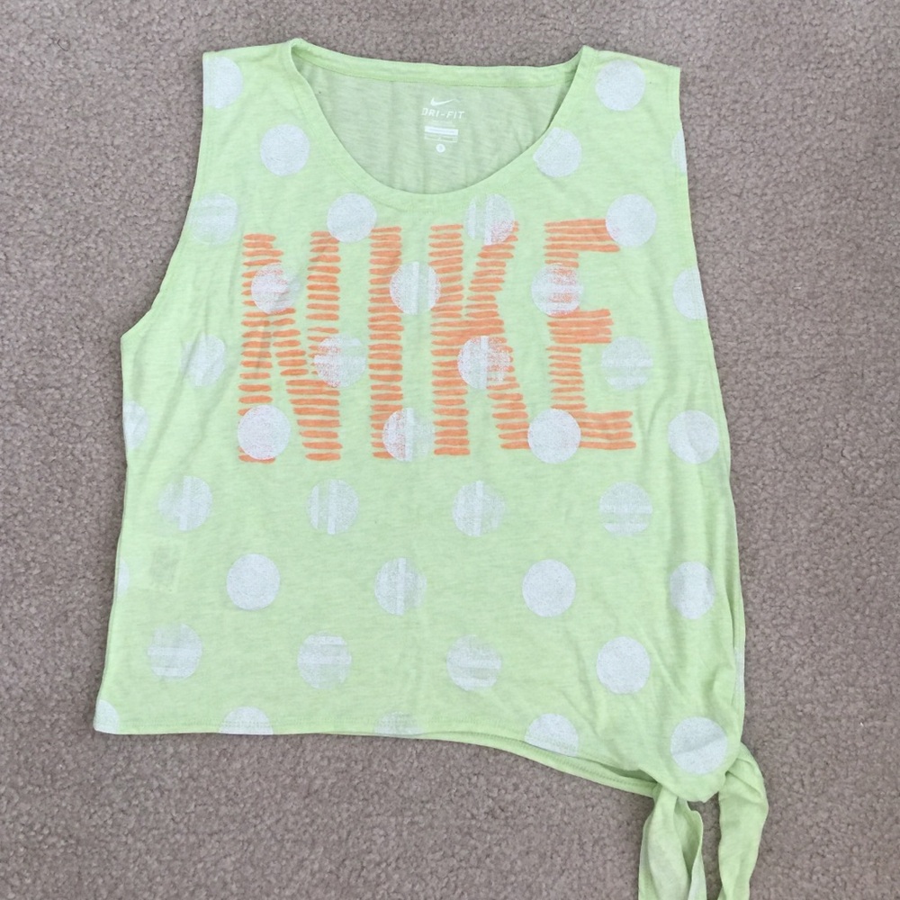 Nike training lime green tank top S
